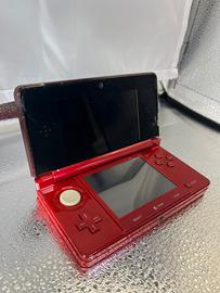 Nintendo 3DS Rosso + caricatore e scheda SD 2GB 🎮