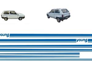 Fiat Panda Young kit fasce blu adesivi sticker auf