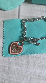 bracciale tiffany cuore bordo rosa