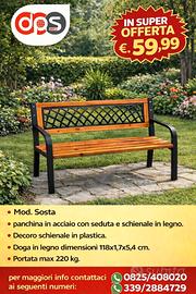 PANCHINA DA GIARDINO MOD. SOSTA