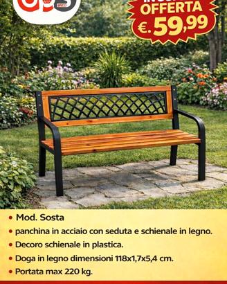 PANCHINA DA GIARDINO MOD. SOSTA
