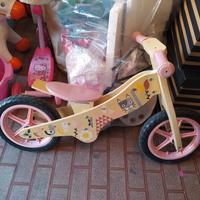Bicicletta bambina legno senza pedali