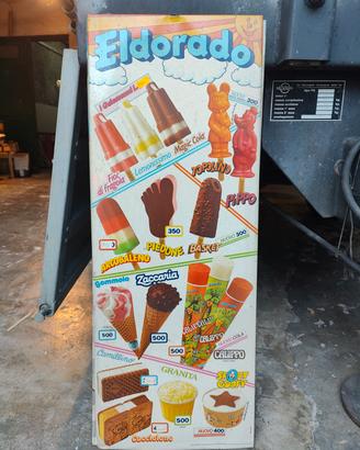 TABELLA GELATI VINTAGE IN LIRE 