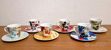 Set completo 6 tazzine caffè,ceramica,Disney,Egan