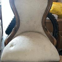 Sedie/Poltrone antiche legno e velluto