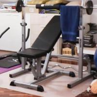 Panca e rastrelliera squat regolabili multifunz.