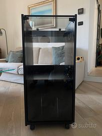Mobile porta giradischi e vinili con ante in vetro