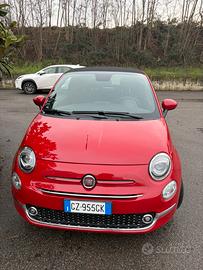 Fiat 500c red hybid cabrio