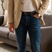 Giacca Uomo 100% Puro Lino - Beige  - L,XL Nuovo 