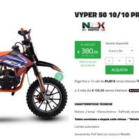 Mini cross bambini ncx viper 50 2t arancio 10/10