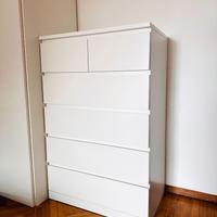 CASSETTIERA MALM IKEA 6 cassetti bianca