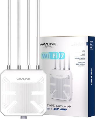 Router WiFi 7 WAVLINK Esterno BE5100 mesh NUOVO