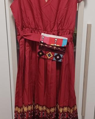 Vestito per spettacoli tribù africana 11 anni