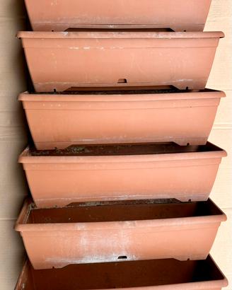 ✨Sei fioriere color terracotta… 58 cm x 20 cm .