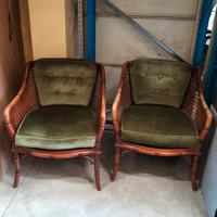 coppia poltrone vintage stile Hollywood regengy 