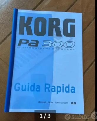 Manuale d’uso tastiera Korg pa300