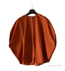 JIL SANDER camicia circle tg 36 ruggine arancione
