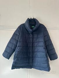Piumino Donna Benetton Blu taglia 48 collo alto