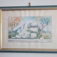 Quadretto acquarello con cornice 