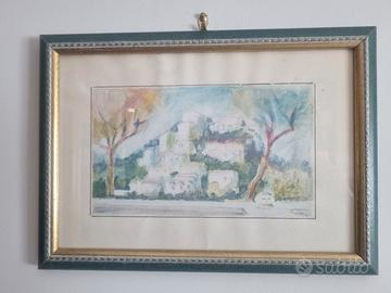 Quadretto acquarello con cornice 