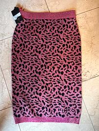Gonna pinko tg S rosa e nera jacquard