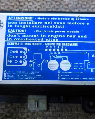 Centralina sirene moto Guzzi 