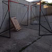 Porta calcio mai usata, con scatolo.