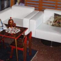 Poltrona CRISTIAN in Pelle Bianco 65x65 cm - NUOVO