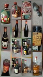 Antiche bottiglie vini e liquori
