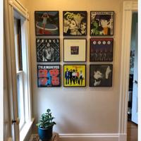 Cornici quadro LP 33 giri alluminio vetro rock