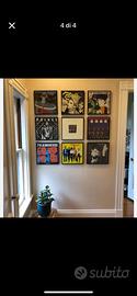 Cornici quadro LP 33 giri alluminio vetro rock