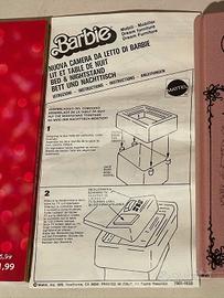 istruzioni camera da letto per Barbie anni 70