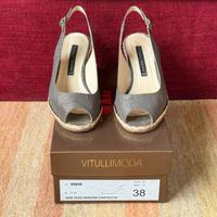 Sandali donna con zeppa, Vitulli moda