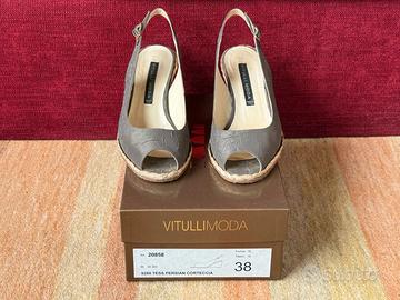 Sandali donna con zeppa, Vitulli moda