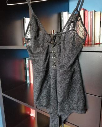 Body Tezenis pizzo nero