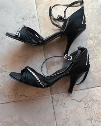 Scarpe da ballo artigianali con strass n 40
