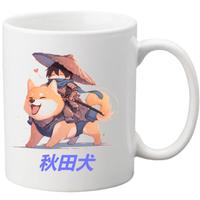 Tazza in ceramica Akita Inu Samurai