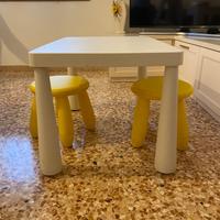 Tavolino bambini Ikea + sgabelli