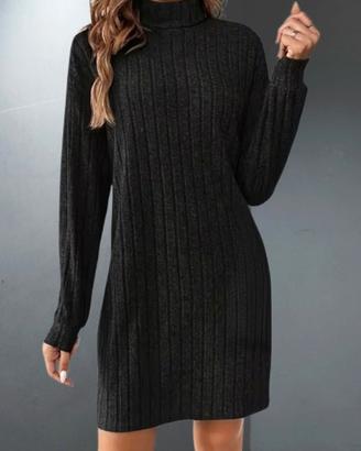 Vestito a Tinta Unita per Donna  a Maniche Lunghe