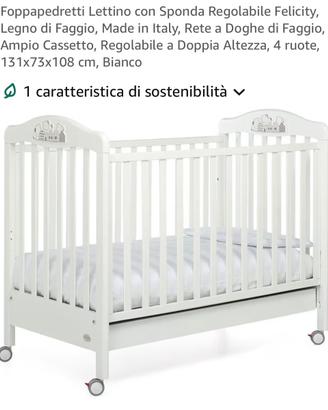 Foppapedretti lettino con materasso