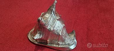 Conchiglia naturale laminata argento