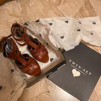 Sandali in pelle Twinset