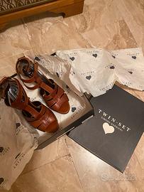 Sandali in pelle Twinset