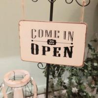 Cartello piedistallo open/closed vintage