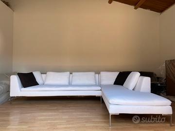 Divano angolare di B&B Italia in tessuto bianco