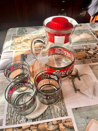 Set coca cola vintage. Caraffa +bicchieri (3 o 6)