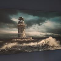 Quadro faro in tempesta 