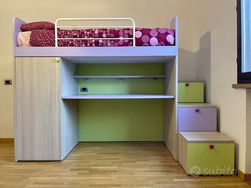 Letto a soppalco con scrivania DIELLE Grupo DOIMO