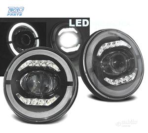FARI JEEP WRANGLER 96-18 ANGEL EYES FULL LED NERO