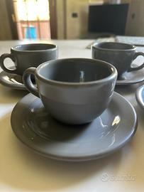 Set 6 tazzine da caffè con piattini
